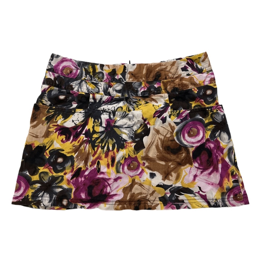 Y2K RUE 21 women's multi colour floral lowrise mini skirt, S.